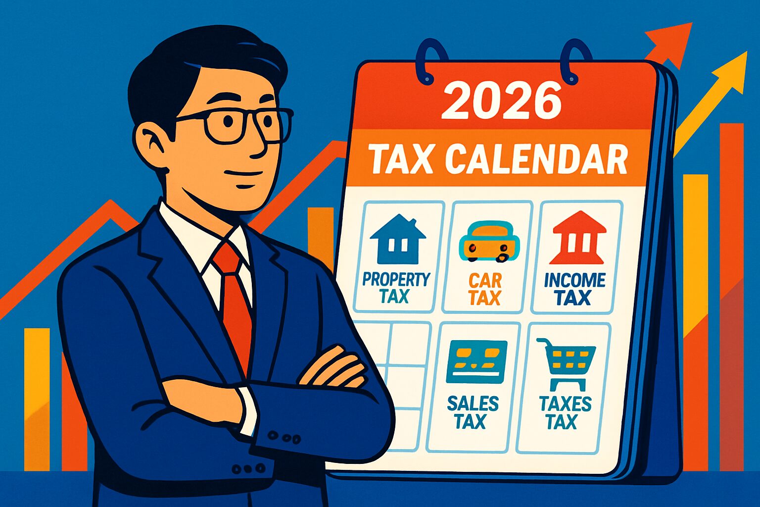納税カレンダー2026｜確定申告はいつ？住民税・固定資産税・自動車税・予定納税まで月別一覧＋投資家の年間資金設計