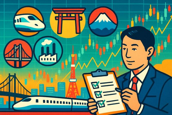 日本株インフラ関連株5社とインフラ株見抜き方と出口ルールチェックリスト