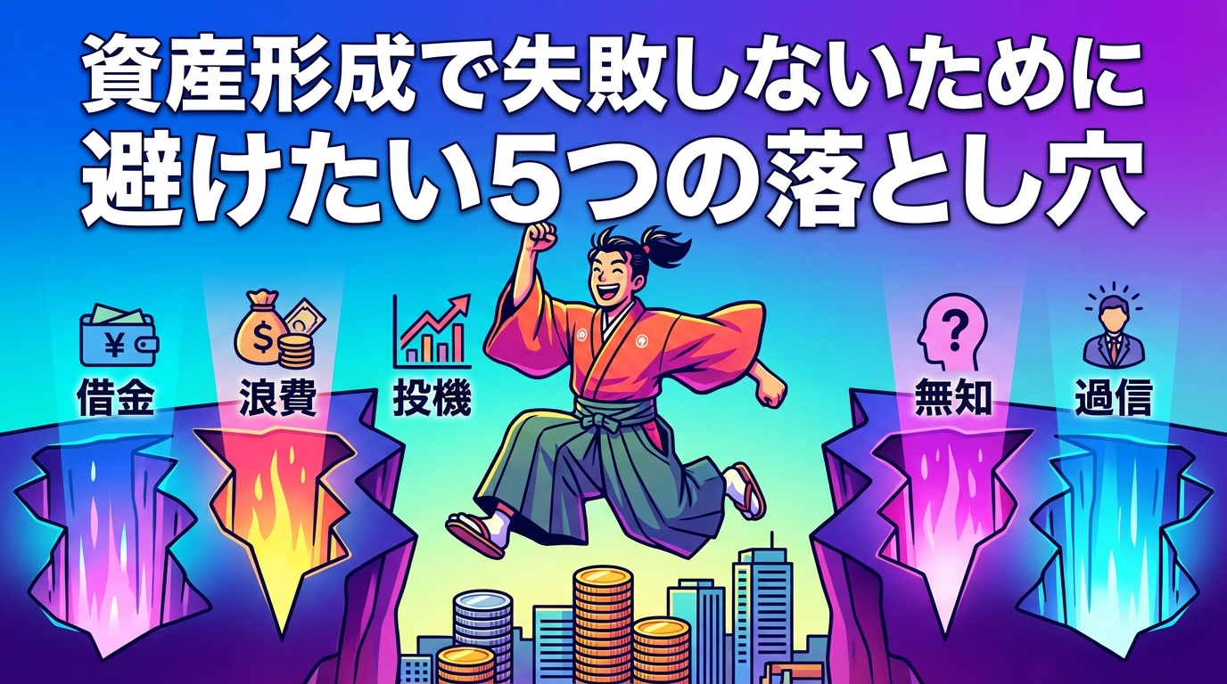 資産形成で失敗しないために避けたい5つの落とし穴