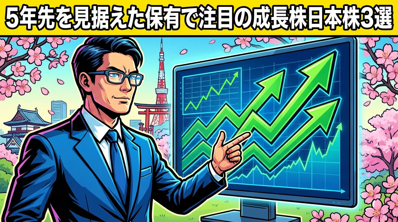 5年先を見据えた保有で注目の成長株日本株3選