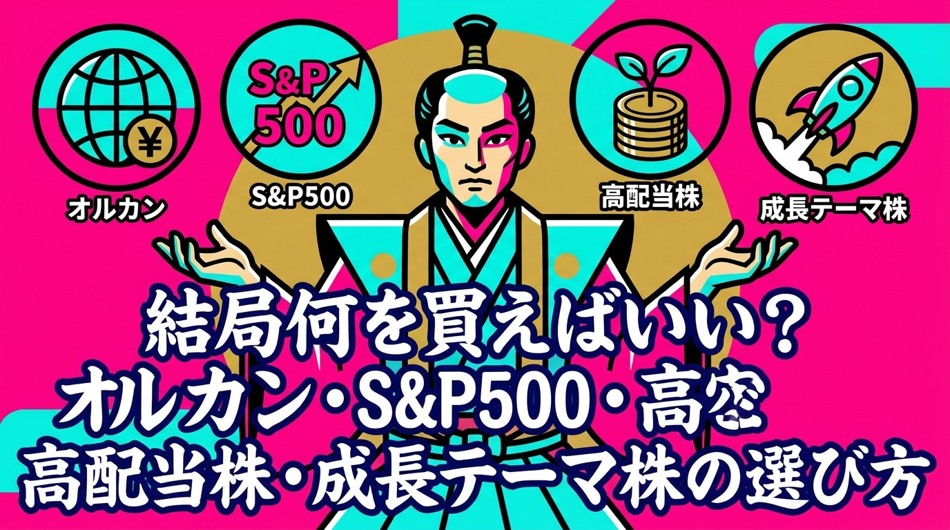 結局何を買えばいい?オルカン・S&P500・高配当株・成長テーマ株の選び方