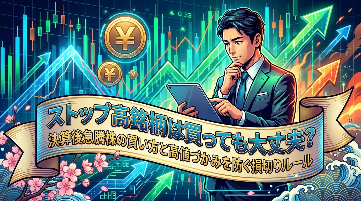 ストップ高銘柄は買っても大丈夫?決算後急騰株の買い方と高値づかみを防ぐ損切りルール
