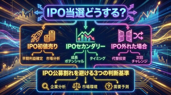 IPO当選どうする？｜IPO初値売りIPOセカンダリーIPO外れた場合IPO公募割れを避ける3つの判断基準