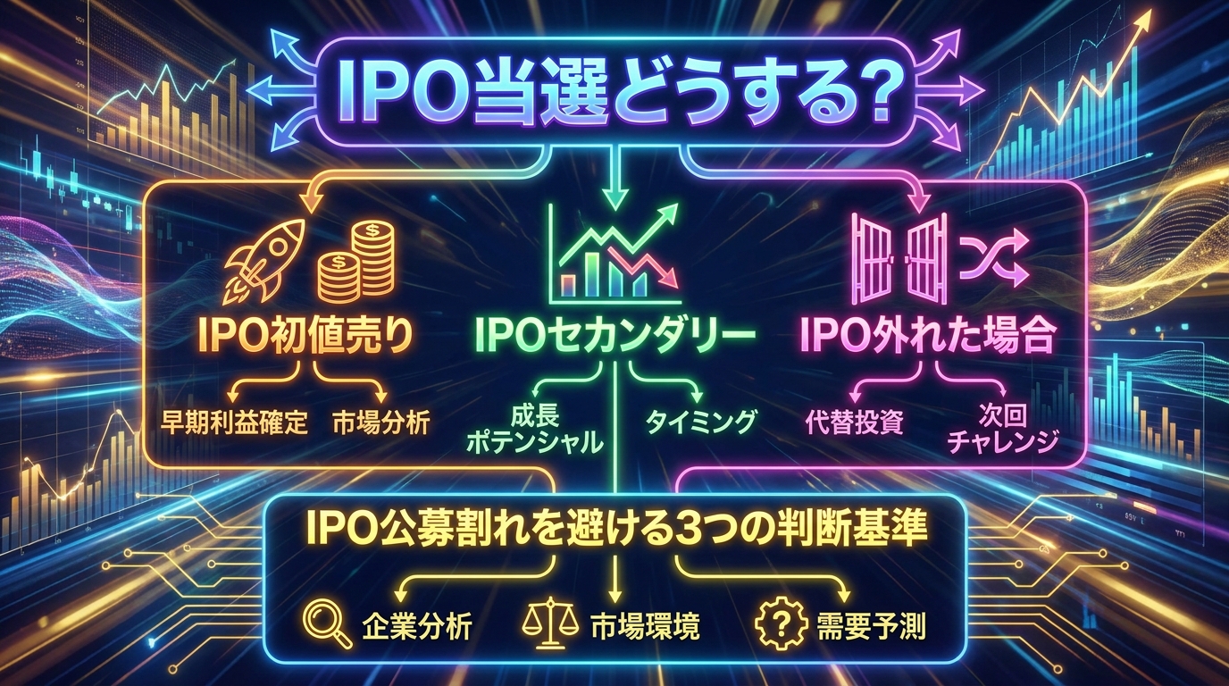 IPO当選どうする?|IPO初値売りIPOセカンダリーIPO外れた場合IPO公募割れを避ける3つの判断基準