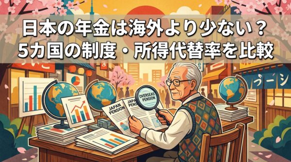 日本の年金は海外より少ない？5カ国の制度・所得代替率を比較