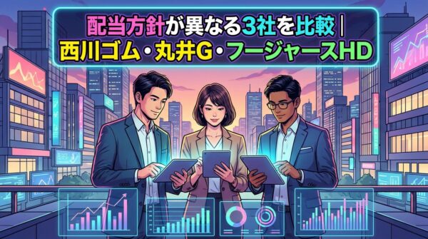 配当方針が異なる3社を比較|西川ゴム・丸井G・フージャースHD