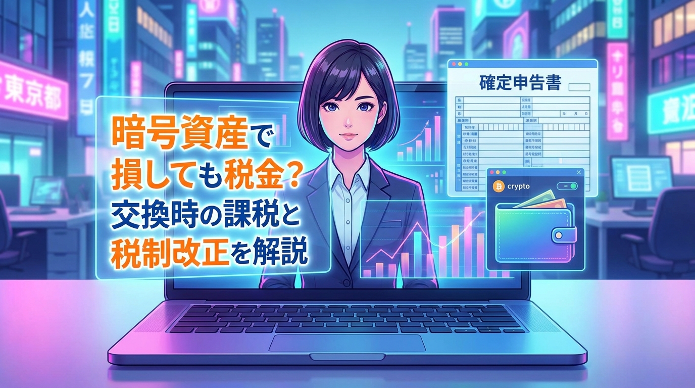 暗号資産で損しても税金?交換時の課税と税制改正を解説
