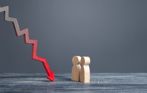 落ち目に遭遇する投資家